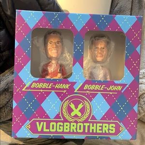 Hank and John green bobble heads